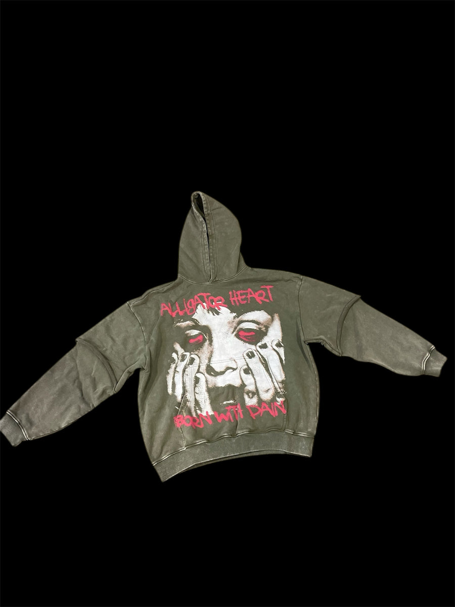 Alligator Heart BWP Sleeve Hoodie